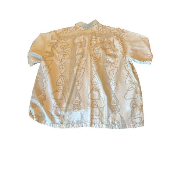 Tommy Bahama Silk Tan Beige Hawaiian Polynesian Botanical Shirt Size XX Large - Picture 6 of 6